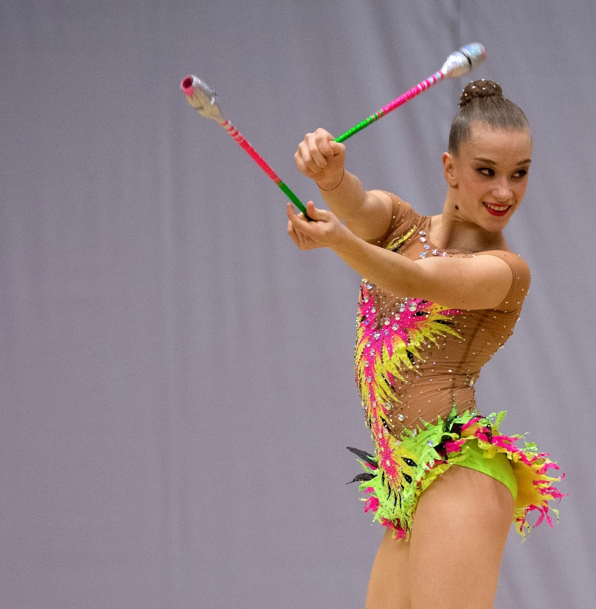 Performance en compétition de gymnastique rythmique — Questo Montréal