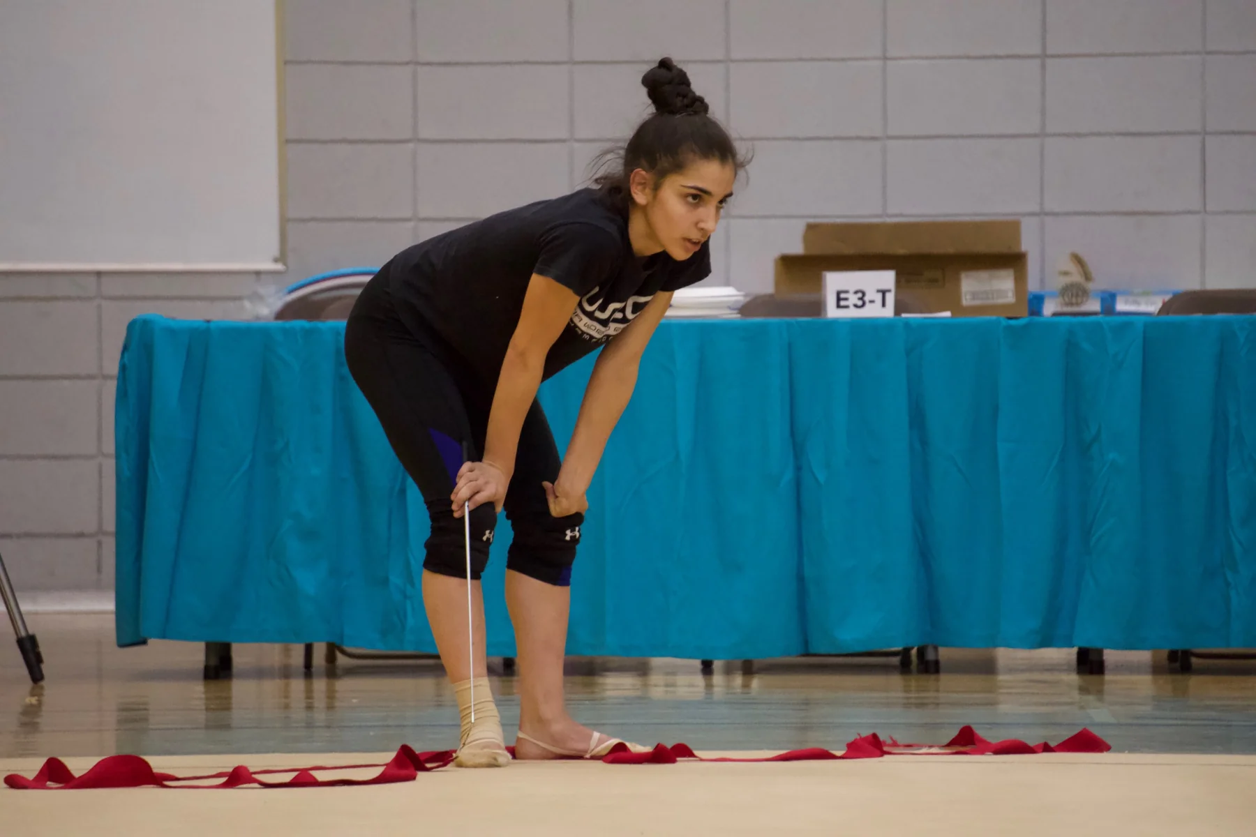Performance en compétition de gymnastique rythmique — Questo Montréal